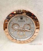 New Copy Rolex Daytona Wall Clock Rose Gold Diamonds Face